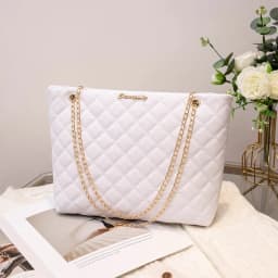 Fashion Sense Diamond Bags Large Bag Chain Bag Women's Large Capacity Shoulder Bag Senior Shoulder Women's Bag niche Soft Solid