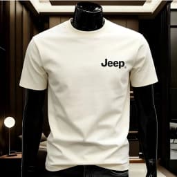 JEEP 100% Cotton Summer T-Shirt, High Quality, Comfortable and Soft Crew Neck Design, Fashion Street Style Men's Clothing