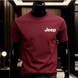 JEEP 100% Cotton Summer T-Shirt, High Quality, Comfortable and Soft Crew Neck Design, Fashion Street Style Men's Clothing