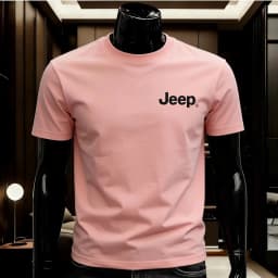 JEEP 100% Cotton Summer T-Shirt, High Quality, Comfortable and Soft Crew Neck Design, Fashion Street Style Men's Clothing