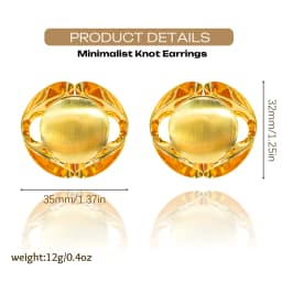 YTJX Design Gothic Drop Earrings 18K Gold Color Smooth Stud Earrings For Women Personality Statement Party Jewelry 2026 New
