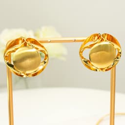 YTJX Design Gothic Drop Earrings 18K Gold Color Smooth Stud Earrings For Women Personality Statement Party Jewelry 2026 New
