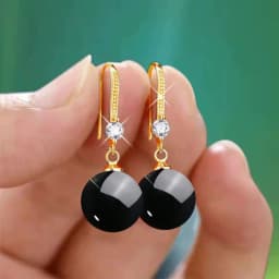 925 Sterling Silver Drop Earrings Inlaid With 5A Zircon Agate, Hotan Jade Women's Earrings Party Wedding Jewelry Accessories