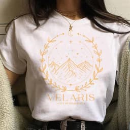 A Court of Thorns and Roses Literary Fiction Velaris City of Starlight Vintage Shirt SJM Merch Harajuku Sleeve Aesthetic Clothes