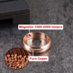 Vinterly Pure Copper Rings for Women Men 6mm Wide Finger Jewelry Shiny High Polished Metal Minimalist Copper Ring