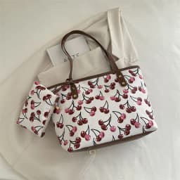2026 New Printed Tote Bag for Women Large Capacity Casual Shoulder Bag Fashion 2pcs Set Handbag