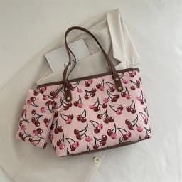 2026 New Printed Tote Bag for Women Large Capacity Casual Shoulder Bag Fashion 2pcs Set Handbag