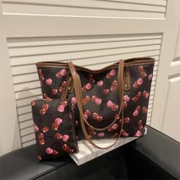 2026 New Printed Tote Bag for Women Large Capacity Casual Shoulder Bag Fashion 2pcs Set Handbag