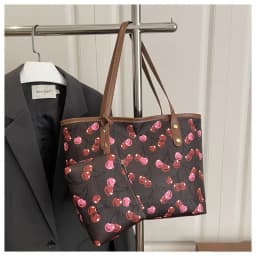 2026 New Printed Tote Bag for Women Large Capacity Casual Shoulder Bag Fashion 2pcs Set Handbag