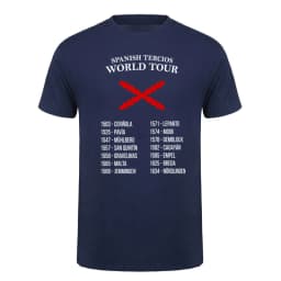 Batallas De Los Tercios Spanish Tercios World Tour T Shirt Cotton Short Sleeve O-Neck T-shirt Casual Unisex Top DY-417
