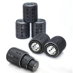 6pcs/set Aluminum Core Hair Rollers Fast Heat Self-Grip Light Thermal Ceramic Volume Styling Round Barrel Curler Black 60mm 1948