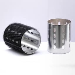 6pcs/set Aluminum Core Hair Rollers Fast Heat Self-Grip Light Thermal Ceramic Volume Styling Round Barrel Curler Black 60mm 1948