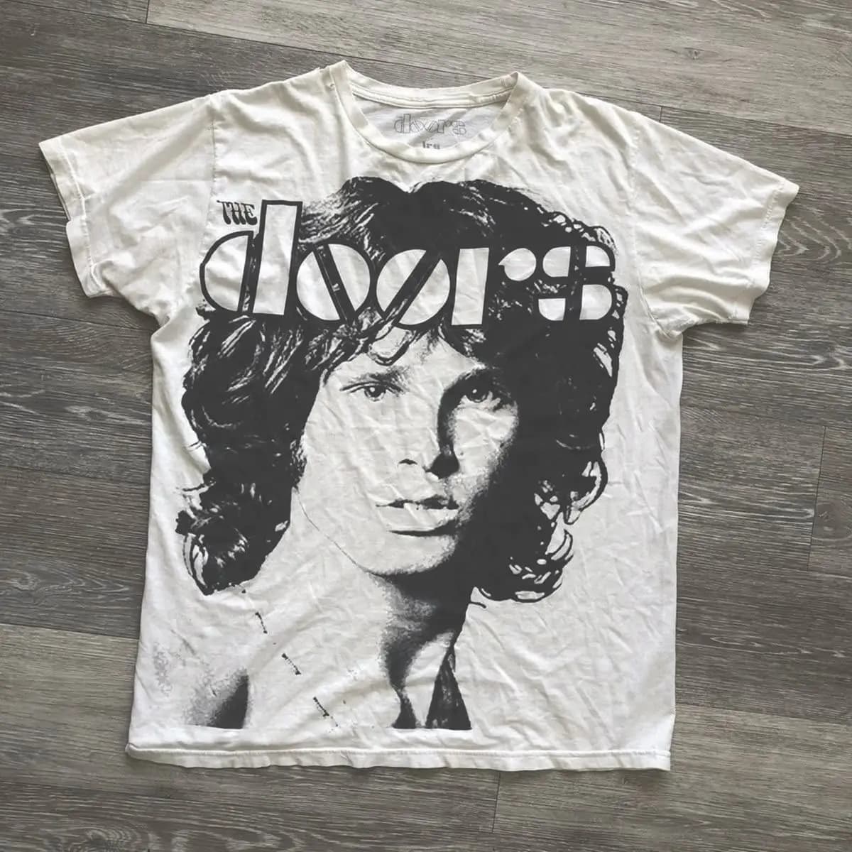 Vintage The Doors Print Cotton Short Sleeve T-shirt Casual Men Women Harajuku Retro T-shirts Unisex Y2k Streetwear Tee Tops