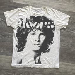 Vintage The Doors Print Cotton Short Sleeve T-shirt Casual Men Women Harajuku Retro T-shirts Unisex Y2k Streetwear Tee Tops