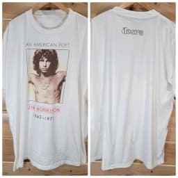 Vintage The Doors Print Cotton Short Sleeve T-shirt Casual Men Women Harajuku Retro T-shirts Unisex Y2k Streetwear Tee Tops