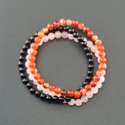 6mm White Jade Natural Stone Beads Bracelet for Women 3 Pcs/Set Howlite Obsidian Jewelry Set Minimalist Style Gift Bundle Sale