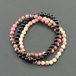 6mm White Jade Natural Stone Beads Bracelet for Women 3 Pcs/Set Howlite Obsidian Jewelry Set Minimalist Style Gift Bundle Sale