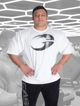 GYM Big G Short-sleeved Fitness Lifting Iron Loose-fitting Breathable Sweat-absorbing Thin Men's T-shirt Muscle Design