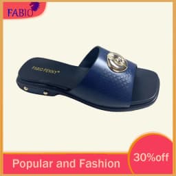 FABIO PENNY 2026 Summer Collection - Solid Color Embroidered PU Sole African Mom Party Casual Slippers