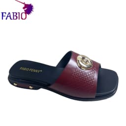 FABIO PENNY 2026 Summer Collection - Solid Color Embroidered PU Sole African Mom Party Casual Slippers