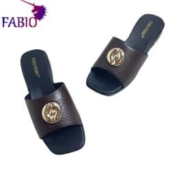 FABIO PENNY 2026 Summer Collection - Solid Color Embroidered PU Sole African Mom Party Casual Slippers