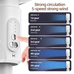 Electric Air Turbine Circulation Fan Floor-standing Fan Five-speed Adjustable Air Circulation Fan Adjustable Height Rechargeable