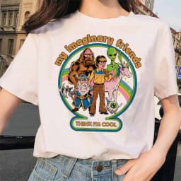 Let's Summon Demons Aesthetics T shirt Women Summer Casual Harajuku Cartoon Print Satan Short Sleeve Tops Camiseta Streetwear