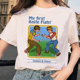 Let's Summon Demons Aesthetics T shirt Women Summer Casual Harajuku Cartoon Print Satan Short Sleeve Tops Camiseta Streetwear
