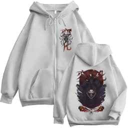 Anime Hunter X Hunter Feitan Potoo Zipper Hoodies Men's Zip Up Hooded Sweatshirts Fleece Long Sleeves Pullovers Coat Streetwear