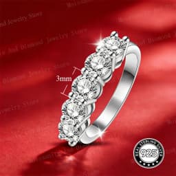 Wholesale Moissanite and Zircon Neutral Rings 100% Genuine S925 Silver Ring D VVS1 Luxury Sparkling Jewelry for Men and Women