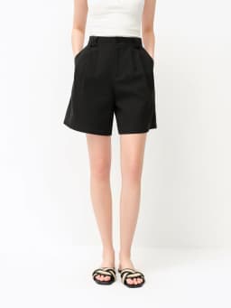 FSLE 2026 Summer Women's Linen Blend Classic Casual Shorts - Solid Color Regular Fit Versatile Bottom for Office and Daily Wear