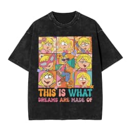 Hipster Lizzies Cartoon McGuires T-Shirt for Men Round Collar Pure Cotton Washed Short Sleeve Tee Shirt Big Size Clothing