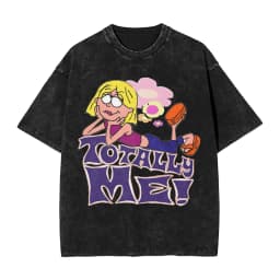 Hipster Lizzies Cartoon McGuires T-Shirt for Men Round Collar Pure Cotton Washed Short Sleeve Tee Shirt Big Size Clothing