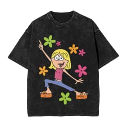 Hipster Lizzies Cartoon McGuires T-Shirt for Men Round Collar Pure Cotton Washed Short Sleeve Tee Shirt Big Size Clothing
