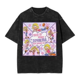 Hipster Lizzies Cartoon McGuires T-Shirt for Men Round Collar Pure Cotton Washed Short Sleeve Tee Shirt Big Size Clothing