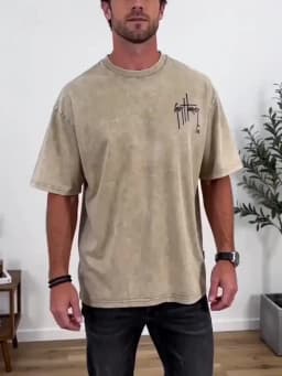 Washed Cotton Short Sleeve T-Shirt for Men | Vintage Washed Loose Fit Tee High Street Summer Tops Streetwear Hip Hop Style
