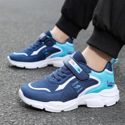 Spring and autumn children’s mesh breathable sneakers for boys, casual, leisure, youth, outdoor sports, running shoes.
