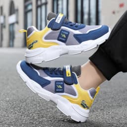 Spring and autumn children’s mesh breathable sneakers for boys, casual, leisure, youth, outdoor sports, running shoes.