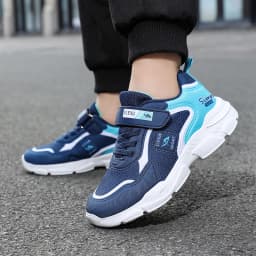 Spring and autumn children’s mesh breathable sneakers for boys, casual, leisure, youth, outdoor sports, running shoes.