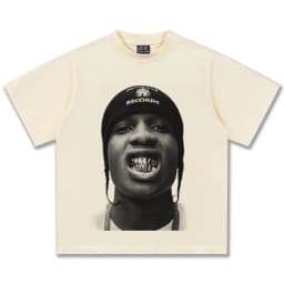 Asap Rockys Graphic T-Shirt Unisex Oversized Hip Hop Casual Cotton Short Sleeve Streetwear Fashion Top for Men Women Daily Wear