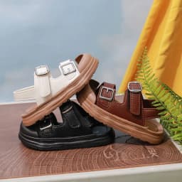 Fashion Solid Korean Kid Sandals Summer New Versatile Anti Slip Soft Bottom Girl Boy Beach Sandal Kindergarten Anti Kick Sandals