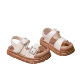 Fashion Solid Korean Kid Sandals Summer New Versatile Anti Slip Soft Bottom Girl Boy Beach Sandal Kindergarten Anti Kick Sandals