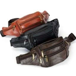 Men's Waist Pack PU Leather Bag Waist Belt Bag Male Artificial Leather Fanny Pack Fashion Luxury Small Shoulder Bags For Men