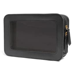 Clear and Waterproof Makeup Bag Portable Travel Cosmetic Case Organizer for Women Toiletry Pouch with Transparent Vinyl Windows