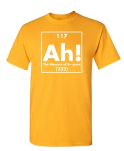S-5XL Ah The Element Of Surprise | Mens Graphic T-Shirts Funny | Cool Graphic Tees Men Vintage | Novelty Sarcastic Funny T Shirt