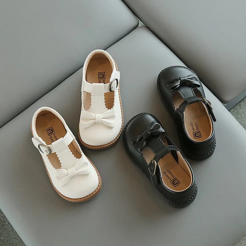 Girls Oxfords 2024 Spring Autumn Children Leather Shoes Girls Cute Sweet T-strap Shoes Toddler Girl Shoes School Performance