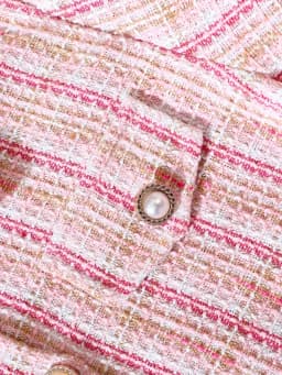 Elegant plaid suit for girls, long sleeved button top with flared hem, tight fitting dress suitable for spring and autumn