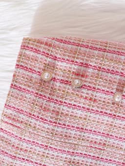 Elegant plaid suit for girls, long sleeved button top with flared hem, tight fitting dress suitable for spring and autumn