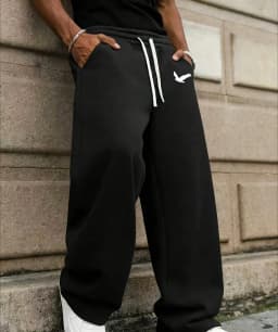 Men's all-season jogging loose-fitting casual pants - solid color, comfortable straight-leg athletic casual pants men clothing