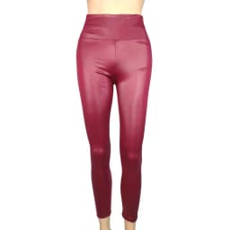 High-Waist Faux Leather Pants Yoga Casual Trousers High Elasticity Four-Season Wearable Long Pants Base Layer Pants